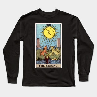 The Moon Tarot Card Long Sleeve T-Shirt